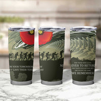 ANZAC Day We Remember Tumbler Cup Maori Silver Fern Camouflage Motif LT9 - Polynesian Pride
