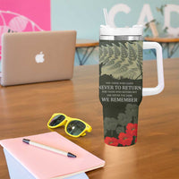 ANZAC Day We Remember Tumbler With Handle Maori Silver Fern Camouflage Motif LT9 - Polynesian Pride