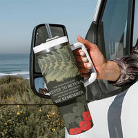 ANZAC Day We Remember Tumbler With Handle Maori Silver Fern Camouflage Motif LT9 - Polynesian Pride