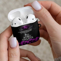 ANZAC Day Remembrance AirPods Case Purple Poppy We Will Remember Them