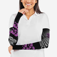 ANZAC Day Remembrance Arm Sleeves Purple Poppy We Will Remember Them LT9 - Polynesian Pride
