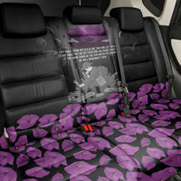 ANZAC Day Remembrance Back Car Seat Cover Purple Poppy We Will Remember Them