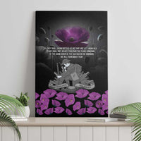 ANZAC Day Remembrance Canvas Wall Art Purple Poppy We Will Remember Them LT9 - Polynesian Pride