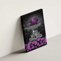 ANZAC Day Remembrance Canvas Wall Art Purple Poppy We Will Remember Them LT9 - Polynesian Pride
