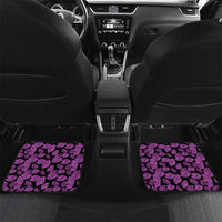 ANZAC Day Remembrance Car Mats Purple Poppy We Will Remember Them LT9 Set 2pcs - Back Purple - Polynesian Pride
