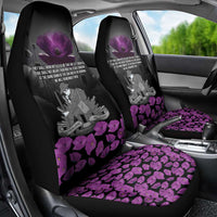 ANZAC Day Remembrance Car Seat Cover Purple Poppy We Will Remember Them LT9 - Polynesian Pride