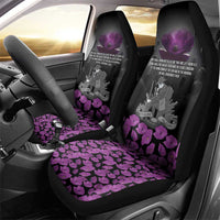 ANZAC Day Remembrance Car Seat Cover Purple Poppy We Will Remember Them LT9 - Polynesian Pride