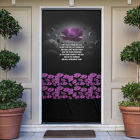 ANZAC Day Remembrance Door Cover Purple Poppy We Will Remember Them LT9 Purple - Polynesian Pride