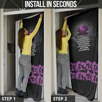 ANZAC Day Remembrance Door Cover Purple Poppy We Will Remember Them LT9 - Polynesian Pride