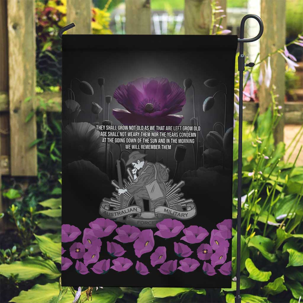 ANZAC Day Remembrance Garden Flag Purple Poppy We Will Remember Them LT9 Garden Flag Purple - Polynesian Pride
