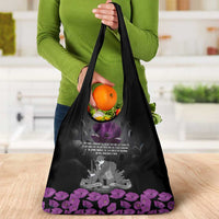 ANZAC Day Remembrance Grocery Bag Purple Poppy We Will Remember Them LT9 - Polynesian Pride