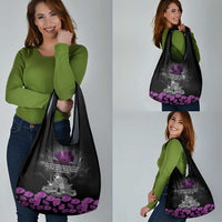 ANZAC Day Remembrance Grocery Bag Purple Poppy We Will Remember Them LT9 - Polynesian Pride