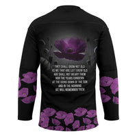 ANZAC Day Remembrance Hockey Jersey Purple Poppy We Will Remember Them LT9 - Polynesian Pride