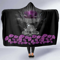 ANZAC Day Remembrance Hooded Blanket Purple Poppy We Will Remember Them LT9 One Size Purple - Polynesian Pride
