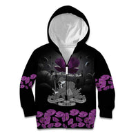 ANZAC Day Remembrance Kid Hoodie Purple Poppy We Will Remember Them LT9 Zip Hoodie Purple - Polynesian Pride