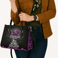 ANZAC Day Remembrance Leather Bag Purple Poppy We Will Remember Them LT9 - Polynesian Pride