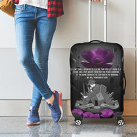 ANZAC Day Remembrance Luggage Cover Purple Poppy We Will Remember Them LT9 - Polynesian Pride