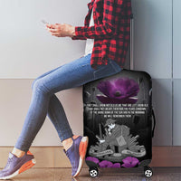 ANZAC Day Remembrance Luggage Cover Purple Poppy We Will Remember Them LT9 - Polynesian Pride