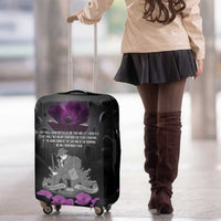 ANZAC Day Remembrance Luggage Cover Purple Poppy We Will Remember Them LT9 - Polynesian Pride