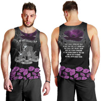 ANZAC Day Remembrance Men Tank Top Purple Poppy We Will Remember Them LT9 - Polynesian Pride