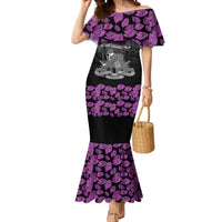 ANZAC Day Remembrance Mermaid Dress Purple Poppy We Will Remember Them LT9 Women Purple - Polynesian Pride