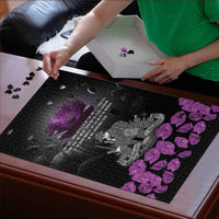 ANZAC Day Remembrance Puzzle Purple Poppy We Will Remember Them LT9 - Polynesian Pride
