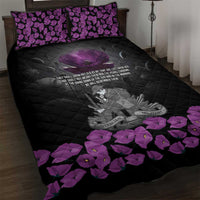ANZAC Day Remembrance Quilt Bed Set Purple Poppy We Will Remember Them LT9 Purple - Polynesian Pride