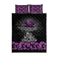 ANZAC Day Remembrance Quilt Bed Set Purple Poppy We Will Remember Them LT9 - Polynesian Pride