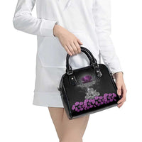 ANZAC Day Remembrance Shoulder Handbag Purple Poppy We Will Remember Them LT9 - Polynesian Pride