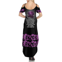 ANZAC Day Remembrance Summer Maxi Dress Purple Poppy We Will Remember Them LT9 - Polynesian Pride