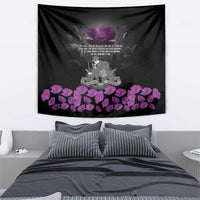 ANZAC Day Remembrance Tapestry Purple Poppy We Will Remember Them LT9 - Polynesian Pride