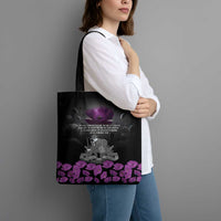ANZAC Day Remembrance Tote Bag Purple Poppy We Will Remember Them LT9 - Polynesian Pride