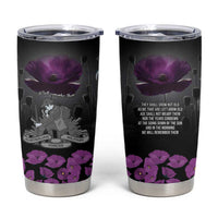 ANZAC Day Remembrance Tumbler Cup Purple Poppy We Will Remember Them LT9 Purple - Polynesian Pride