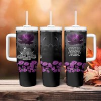 ANZAC Day Remembrance Tumbler With Handle Purple Poppy We Will Remember Them LT9 - Polynesian Pride