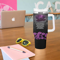 ANZAC Day Remembrance Tumbler With Handle Purple Poppy We Will Remember Them LT9 - Polynesian Pride