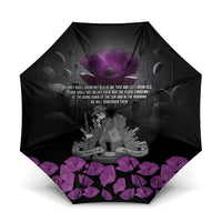 ANZAC Day Remembrance Umbrella Purple Poppy We Will Remember Them