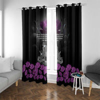 ANZAC Day Remembrance Window Curtain Purple Poppy We Will Remember Them LT9 With Grommets Purple - Polynesian Pride