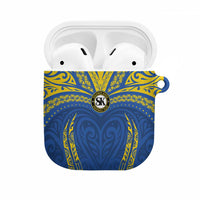 Oceania Football Solomon Kings AirPods Case Polynesian Tribal Pattern LT9 Blue - Polynesian Pride