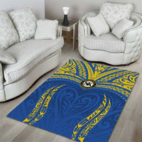 Oceania Football Solomon Kings Area Rug Polynesian Tribal Pattern