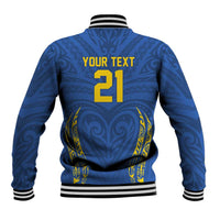 Custom Oceania Football Solomon Kings Baseball Jacket Polynesian Tribal Pattern LT9 - Polynesian Pride