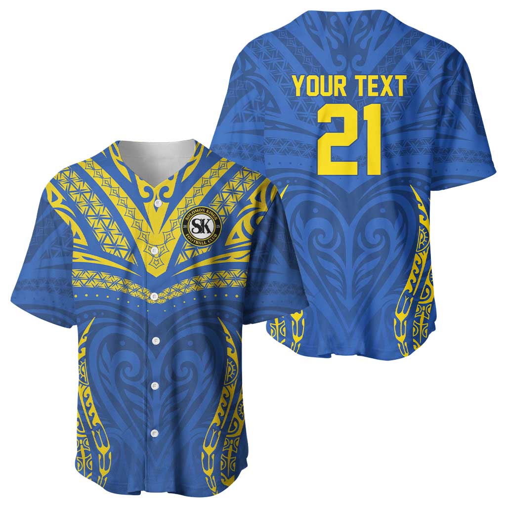 Custom Oceania Football Solomon Kings Baseball Jersey Polynesian Tribal Pattern LT9 - Polynesian Pride
