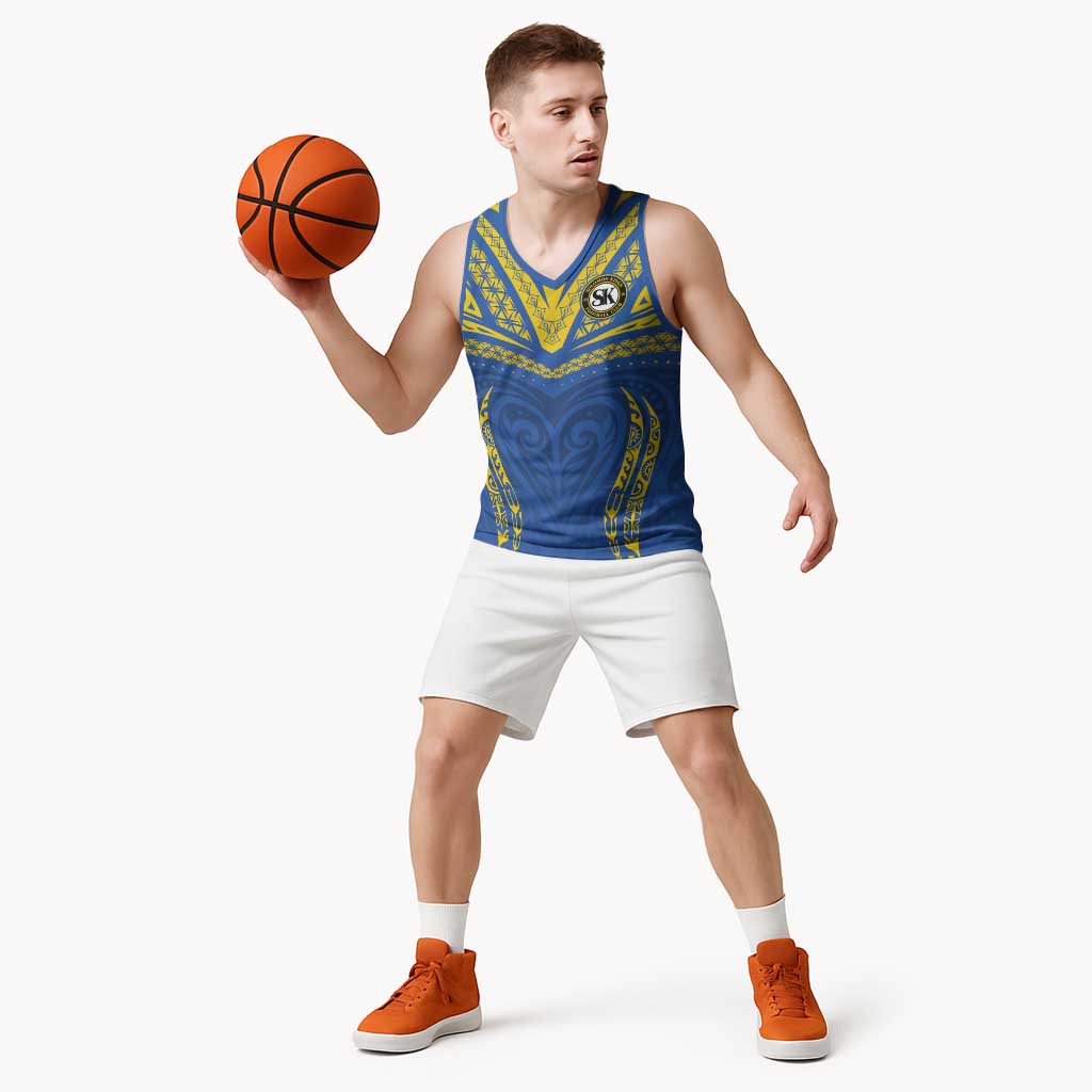 Custom Oceania Football Solomon Kings Basketball Jersey Polynesian Tribal Pattern LT9 - Polynesian Pride