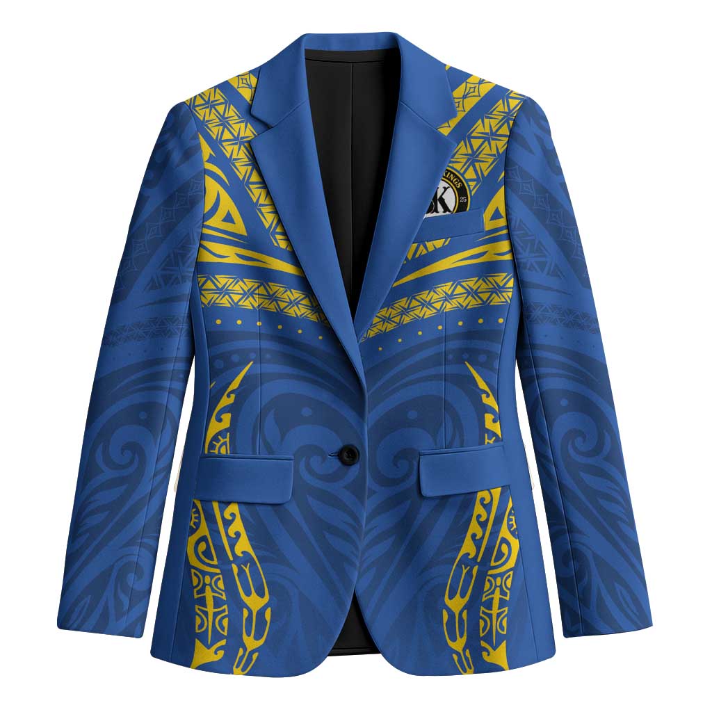 Custom Oceania Football Solomon Kings Blazer Polynesian Tribal Pattern
