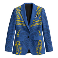 Custom Oceania Football Solomon Kings Blazer Polynesian Tribal Pattern LT9 Unisex Blue - Polynesian Pride