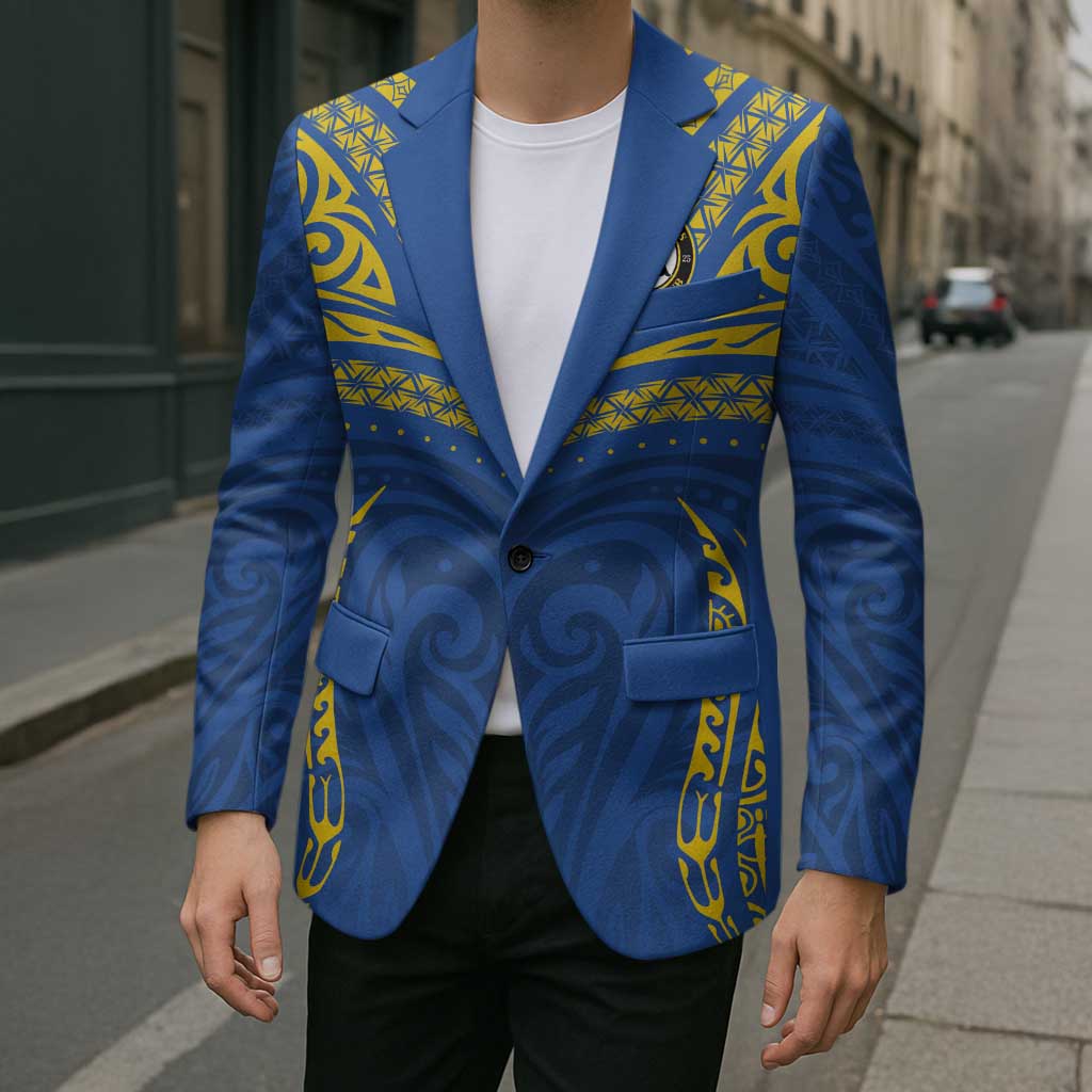 Custom Oceania Football Solomon Kings Blazer Polynesian Tribal Pattern LT9 - Polynesian Pride