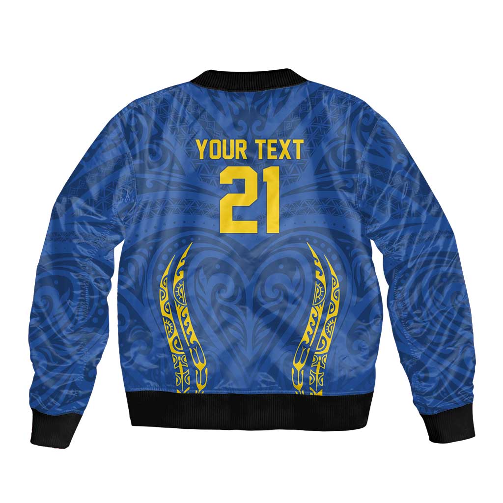 Custom Oceania Football Solomon Kings Bomber Jacket Polynesian Tribal Pattern LT9 - Polynesian Pride