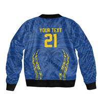 Custom Oceania Football Solomon Kings Bomber Jacket Polynesian Tribal Pattern LT9 - Polynesian Pride