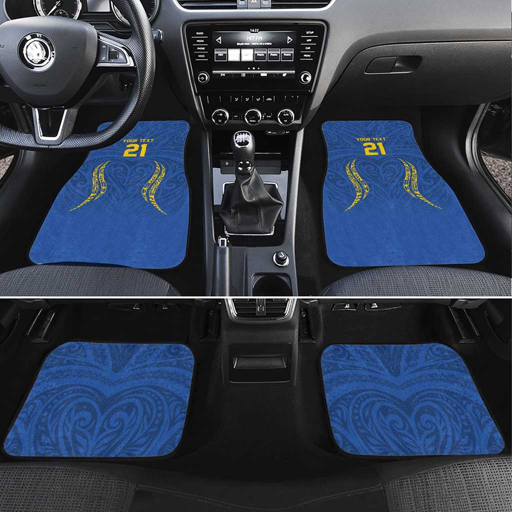 Custom Oceania Football Solomon Kings Car Mats Polynesian Tribal Pattern