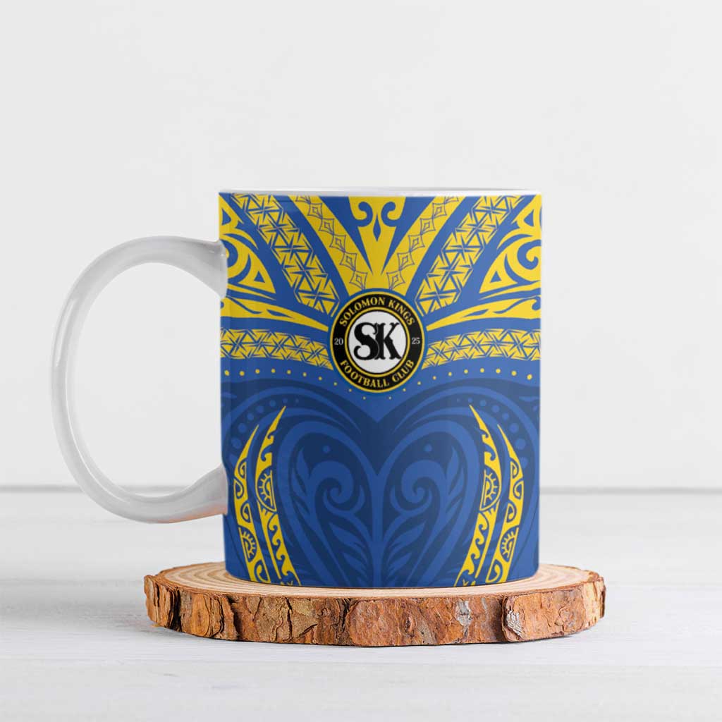 Custom Oceania Football Solomon Kings Ceramic Mug Polynesian Tribal Pattern