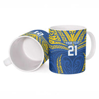 Custom Oceania Football Solomon Kings Ceramic Mug Polynesian Tribal Pattern